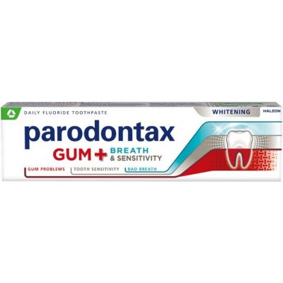 Parodontax Gum + Breath & Sensitivity Whitening s fluoridem 75 ml – Zboží Dáma