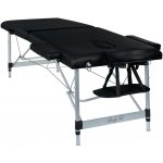 Body fit Hliníkový masážní stůl BodyFit, dvoudílný, 70,5 cm x 195 cm – černý – Sleviste.cz