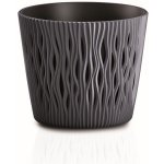 Prosperplast Květináč s vkladem SANDY ROUND antracit 15,8 cm – Sleviste.cz