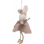 Závěsný velikonoční králíček s růžovými šaty Magiccal 8*3*16 cm – Hledejceny.cz