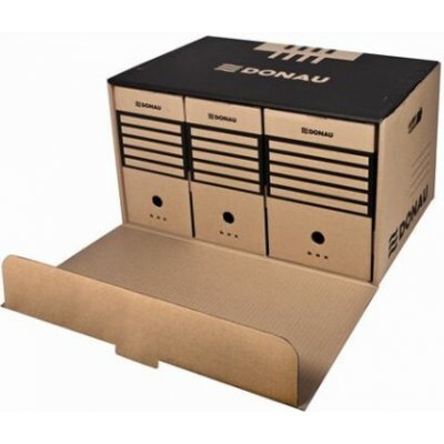 Donau Archivní krabice s předním otevíráním hnědá 555×360×315 mm – Hledejceny.cz