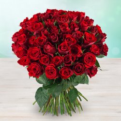 Rozvoz květin: Kytice 50 rudých drobných růží - Rakovník