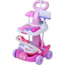 Lamps Úklidový vozík dětský s vysavačem a doplňky růžový