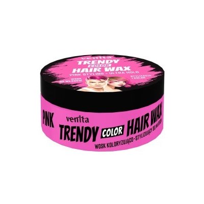 Venita Trendy Color Hair Wax barevný vosk na vlasy růžový 75 ml