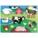 Melissa & Doug puzzle s úchyty a zvukem farma