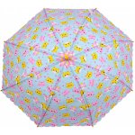 Dětský vystřelovací deštník duha, dino, raketa, kočka 1 modrá pomněnková kočka – Sleviste.cz