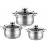 HOME ELEMENTS Sada nerezového nádobí kombinace lesku a matu 6 ks – Zboží Dáma