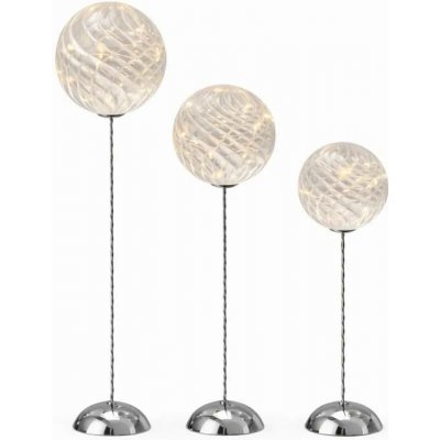 SIRIUS LED svítící koule Trio Mega, výška 41/47/58 cm, čiré sklo, na baterie AA, interiér, balení 3 ks – Hledejceny.cz