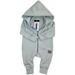 Kazum Dětský teplákový overal bez šlapek s odepínatelnou kapucí mátová – Zboží Mobilmania