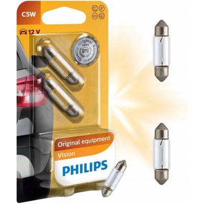 Philips Vision C5W SV8,5 12V 5W 2 ks 12844B2 – Zboží Mobilmania