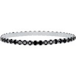 CRYSTalp Elastický tenisový náramek s černými Swarovski krystaly Aura 22270.JET.E – Zboží Dáma