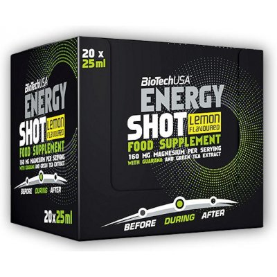 BioTech USA Energy Shot citron 20 x 25 ml – Zbozi.Blesk.cz