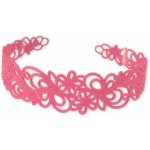 Vyřezávaná čelenka do vlasů růžová – Zboží Dáma