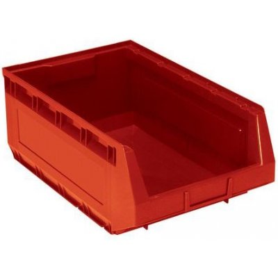 Manutan Plastový box 25 x 36,3 x 58 cm, červený