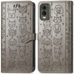 VSECHNONAMOBIL 62605 CUTE CAT Peněženkový kryt Nokia C32 šedý – Zboží Živě