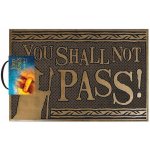 CurePink Gumová The Lord Of The Rings Pán prstenů You Shall Not Pass (60 x 40 cm) hnědá [GP85483] – Zboží Dáma