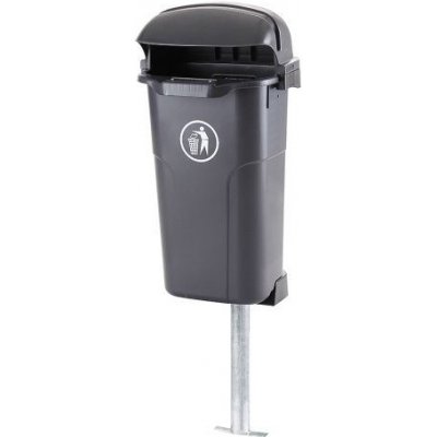 Meva-Tec Odpadkový koš 50 l. Urban černý – Hledejceny.cz