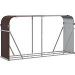 Shumee Dřevník pozinkovaná ocel 180 x 45 x 100 cm hnědý – HobbyKompas.cz