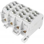 Eleman Svorkovnice rozbočovací HLAK 25//4 C 4L, 152A, 4pól., CU, IP20, šedá, na DIN 1004210 – Sleviste.cz