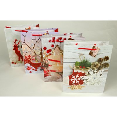 Ducco New Fashion Vánoční papírová taška vzor 08A 32 x 26 cm – Zboží Mobilmania