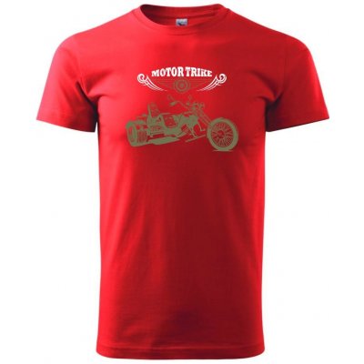 Moto tříkolka Klasické pánské triko červená – Zboží Mobilmania