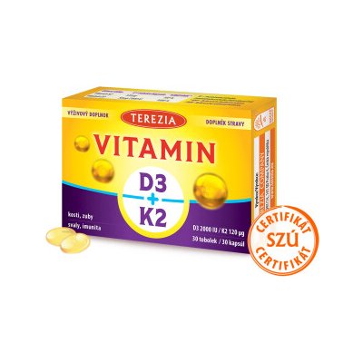 TEREZIA Vitamin D3 + K2 60 tobolek – Hledejceny.cz