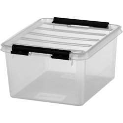 SMARTSTORE Úložný box Classic 2, průhledný, plast, 2 l, černé úchytky, SMARTSTORE 3521070 223765