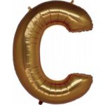 GRABO fóliový balónek PÍSMENO ZLATÉ C 102cm,40" nafukovací – Zboží Dáma