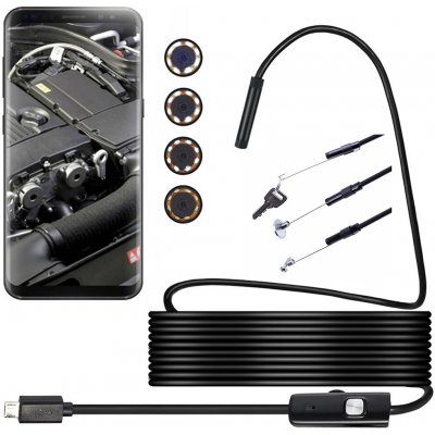 Verk 04117 Endoskopická inspekční kamera android pc usb 5m led – Zboží Dáma