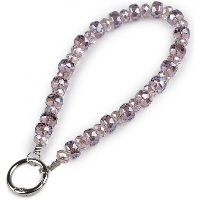 Prima-obchod Přívěsek na mobil ze skleněných korálků, barva 2 starorůžová – Zboží Živě