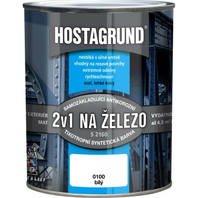 Barvy A Laky Hostivař Hostagrund 2v1 S2160 základní i vrchní barva na kov, 0199 černá, 600 ml – HobbyKompas.cz
