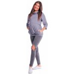 Be MaaMaa těhotenské a kojící teplákové triko metalická šeď – Sleviste.cz