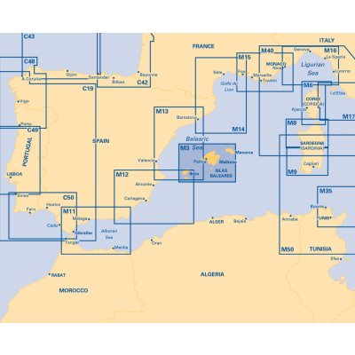 Námořní mapa Imray M3 Islas Baleares - Formentera, Ibiza, Mallorca, Menorca IMM3 – Hledejceny.cz