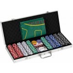 MultiStore Sada na blackjack poker s 500 žetony, 2 balíčky karet, kostkami, hrací podložkou a přepravním pouzdrem – Zbozi.Blesk.cz
