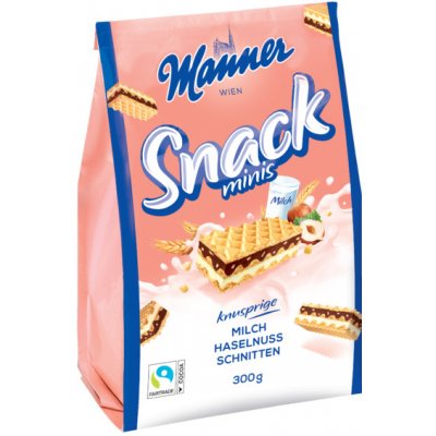 Manner Snack Minis Milk-Hazelnut 300 g – Sleviste.cz
