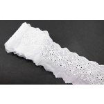 Bavlněná madeira - bílá - šířka 6 cm – Zboží Mobilmania