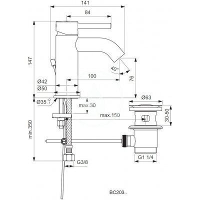 Ideal Standard CeraLine BC203AA – Hledejceny.cz