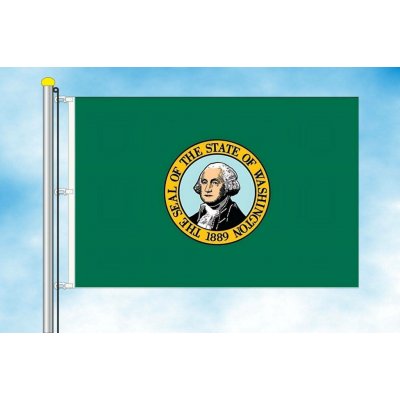 LIBEA, s.r.o. Washington vlajka Rozměr: 60×90 cm, Uchycení: Karabiny na stožár – Hledejceny.cz