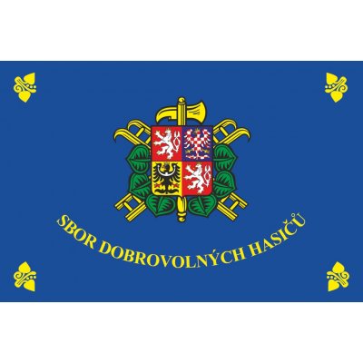 Hasičská vlajka Sbor dobrovolných hasičů - 80x120cm Luxflag - tunel, karabina – Hledejceny.cz