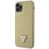 Pouzdro a kryt na mobilní telefon Apple Pouzdro Guess Rhinestones Triangle Metal Logo iPhone 11 Pro Max Gold