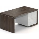 Rauman Lineart 160 x 85 cm + levý kontejner jilm tmavý / bílý – Sleviste.cz