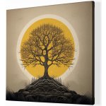 Obraz na plátně - Strom života vycházející slunce FeelHappy.cz Velikost obrazu: 120 x 120 cm – Hledejceny.cz