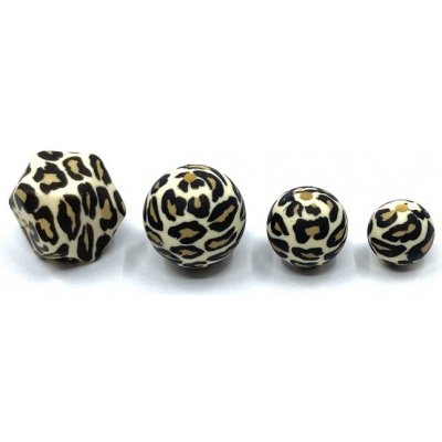 Silikonový korálek 14 mm leopard – Sleviste.cz