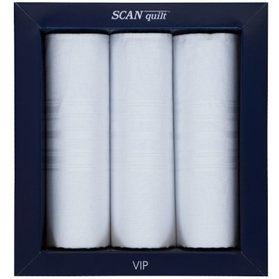 SCANquilt pánské kapesníky VIP 3 ks G81 bílé – Zboží Dáma