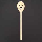 AMADEA Dřevěná vařečka s obličejem, masivní dřevo, délka 30 cm – Zboží Dáma