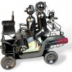 Stojan na víno kovový Auto pár se psem – Zboží Dáma