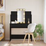Nábytek XL s LED osvětlením černý 96 x 40 x 142 cm 837893 – Sleviste.cz