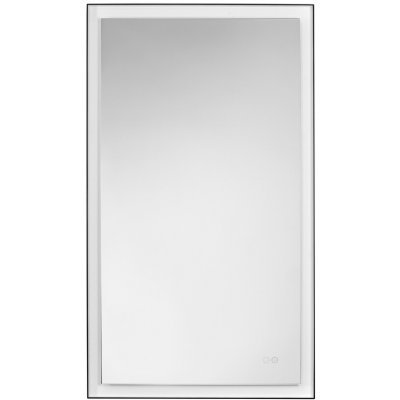Nova Luce Černé závěsné zrcadlo s LED osvětlením Deca 120 x 70 cm – Hledejceny.cz