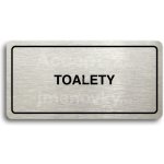 ACCEPT Piktogram TOALETY - stříbrná tabulka - černý tisk – Zboží Dáma