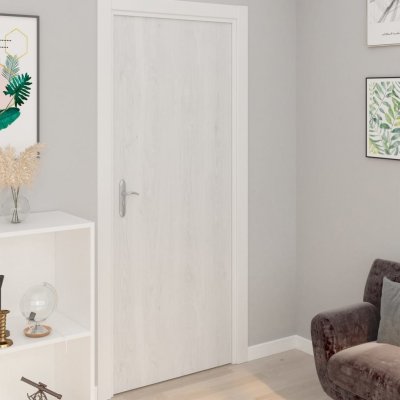 Nabytek XL Samolepící tapety na dveře 2 ks bílé dřevo 210 x 90 cm PVC – Zboží Mobilmania